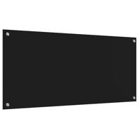VidaXL Keuken spatscherm zwart 110 x 50 cm gehard glas - thumbnail
