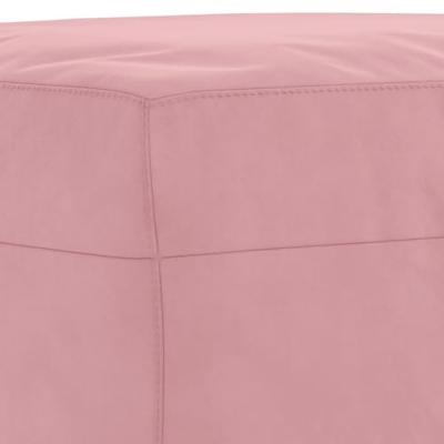 4-delige Loungeset met kussens fluweel roze - thumbnail