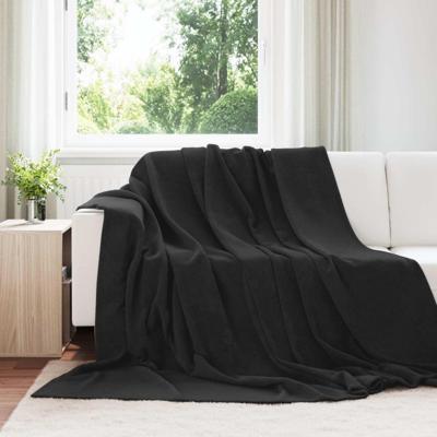 VidaXL Kleden 6 pcs zwart 220 x 240 cm fleece