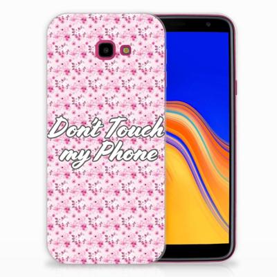 Samsung Galaxy J4 Plus (2018) Silicone-hoesje Flowers Pink DTMP Samsung Galaxy J4 Plus (2018) Silicone-hoesje Flowers Pink DTMP