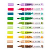 Bruynzeel Ecoline brush pen set botanisch, 10 kleuren - thumbnail