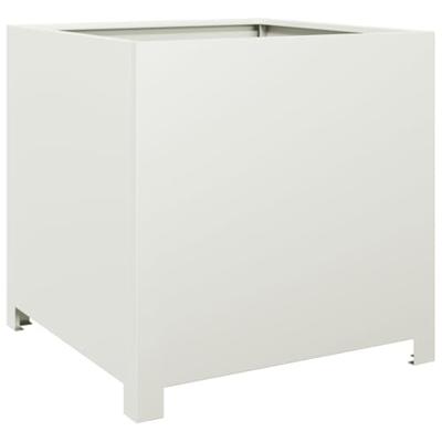 VidaXL Plantenbak 50x50x50 cm staal wit