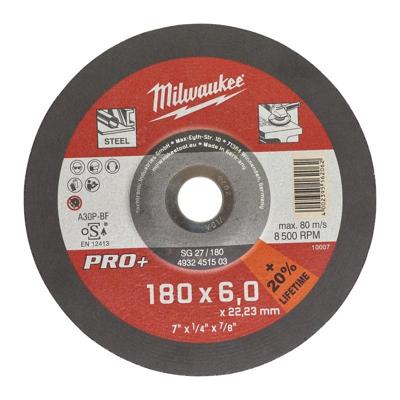 Milwaukee PRO+ Metaalafbraamschijf SG 27 / 180x6x22mm - 4932451503