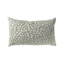 Kussen jacquard - wit/groen - 30x50 cm - thumbnail