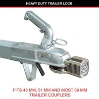Masterlock Universal Trailer Coupler Lock - Zinc, nickle plated body - Front Keyw - 377EURDAT - thumbnail