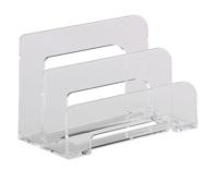 Alco AL-4466 Brievenstandaard Acryl 2-vaks Transparant 75x150x95mm - thumbnail