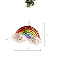 Nordic Light Kerstbal Regenboog 12 cm - thumbnail