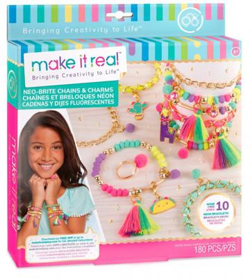 Spectron Make it real neon armband met bedeltjes maken | 2 stuks