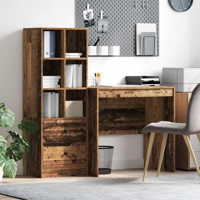 Bureau met lade 2 pcs Oudhout