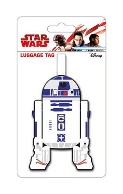 Disney bagagelabel Star Wars R2 D2 9 x 7 cm PVC wit/blauw