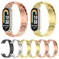 Stalen schakelbandje - Zwart - Xiaomi Smart Band 8 / 9 / 10 - thumbnail