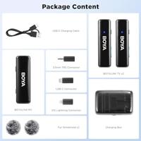 Boya Boyalink tweekanaals draadloze dasspeldmicrofoon - thumbnail