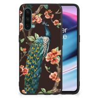 OnePlus Nord CE 5G Dierenprint Telefoonhoesje Pauw met Bloemen - thumbnail