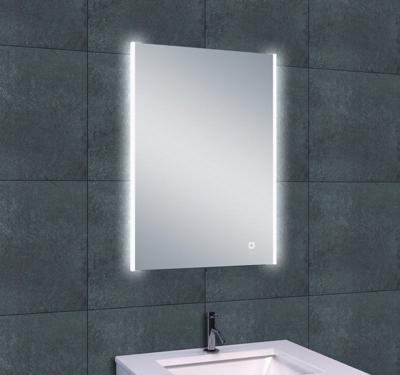Badkamerspiegel Duo | 50x70 cm | Rechthoekig | Directe en indirecte LED verlichting | Touch button | Met verwarming