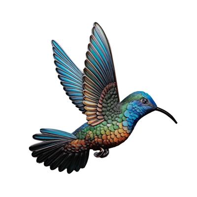 Wanddeco Kolibrie metaal 39x39,5cm