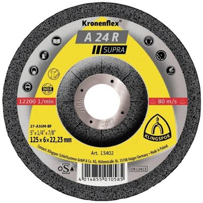 Klingspor Afbraamschijf | D125xS4mm | gebogen staal | gat 22,23 mm | 10 stuks - 240831 240831