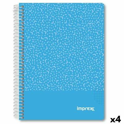Schrift Imprex Blauw A5 80 Lakens (4 Stuks) Schrift Imprex Blauw A5 80 Lakens (4 Stuks)