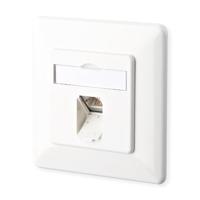 Metz Connect 1307371002-I Netwerkdoos Inbouw (in muur) Inzet met centraalstuk en frame CAT 6 1 poort Zuiver wit - thumbnail