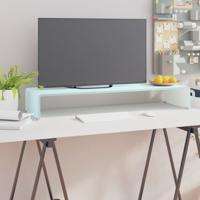 Tv-meubel/monitorverhoger 90x30x13 cm glas groen - thumbnail