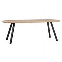 WOOOD Ovale Eettafel 'Tablo' met 2-standen poot, 220 x 90cm - thumbnail