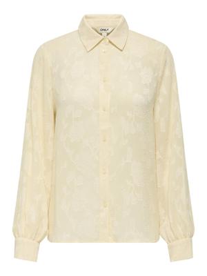 Only Onldoreen Ls Jaquard Shirt Wvn Cs Blouse Ecru