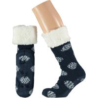 Bedsloffen meisjes donkerblauw maat 20-24 - Huissokken kinderen - thumbnail