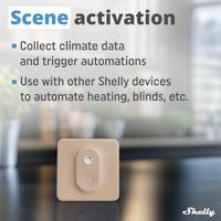Shelly Shelly BLU H&T Mocha Temperatuursensor en luchtvochtigheidssensor Bluetooth - thumbnail