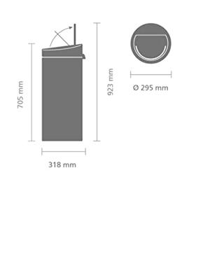 Brabantia touch bin afvalemmer 30 liter soft beige - thumbnail