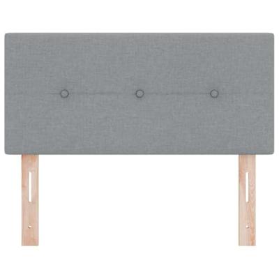 LED-hoofdbord met LED -striplichten Lichtgrijs 90 cm Stof