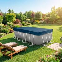 Winterafdekking - INTEX - Rechthoekig zwembad - 4,00m x 2,00m - Bescherming tegen vuil - thumbnail