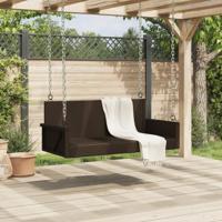 Schommelbank 119x56x48 cm poly rattan bruin - thumbnail