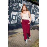 Broek van TENCEL™ vezels met deels elastische tailleband en ruche, zwart Maat: 34 - thumbnail