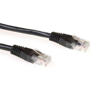 ACT Zwarte 0,5 meter U/UTP CAT6A patchkabels met RJ45 connectoren