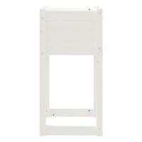 Plantenbak 40x40x81 cm massief grenenhout wit - thumbnail