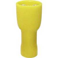 TRU COMPONENTS 1583091 Platte stekker (female) Insteekbreedte: 6.30 mm Insteekdikte: 0.80 mm 180 ° Volledig geïsoleerd Geel 1 stuk(s) - thumbnail