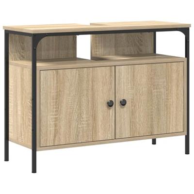 Badkamerkast Bruin 80 x 30 x 60 cm Bewerkt hout