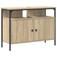 Badkamerkast Bruin 80 x 30 x 60 cm Bewerkt hout - thumbnail