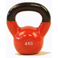 Kettlebell - Focus Fitness Vinyl - 4 kg - Roze - thumbnail