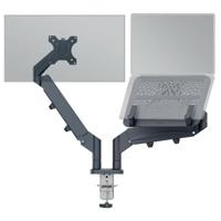 Leitz Monitor+Laptoparm Ergo Monitorbeugel 81,3 cm (32) Donkergrijs In hoogte verstelbaar, Kantelbaar en zwenkbaar, Draaibaar - thumbnail