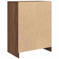 Dressoir 57x34x76 cm bewerkt hout bruin eikenkleurig - thumbnail