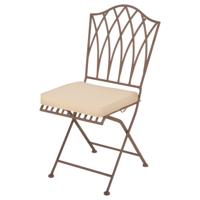 Esschert Design stoelkussen 39,8 x 39,5 cm polyester beige - thumbnail