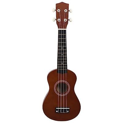 VidaXL Ukuleleset met tas voor kinderen sopraan 21&apos;&apos; donkerhoutkleurig