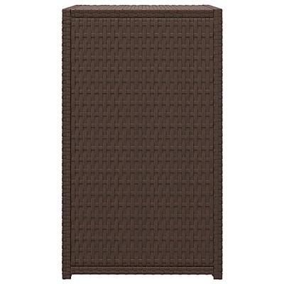 Bijzettafel C-vormig 40x35x60 cm poly rattan bruin Bijzettafel C-vormig 40x35x60 cm poly rattan bruin