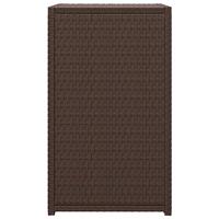 Bijzettafel C-vormig 40x35x60 cm poly rattan bruin - thumbnail