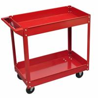 VidaXL Gereedschapstrolley 100 kg rood - thumbnail