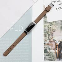 Fitbit Luxe - Leren bandje - Maat: Small - Bruin - thumbnail