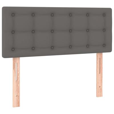 Boxspring met matras kunstleer grijs 160x200 cm - thumbnail