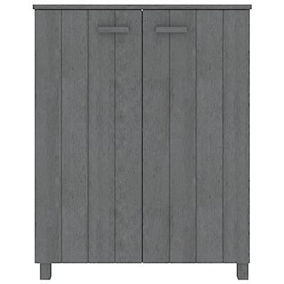 VidaXL Schoenenkast hamar 85x40x108 cm massief grenenhout donkergrijs