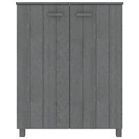 VidaXL Schoenenkast hamar 85x40x108 cm massief grenenhout donkergrijs - thumbnail