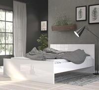Bed Naia - hoogglans wit - 140x200 cm - Leen Bakker - thumbnail